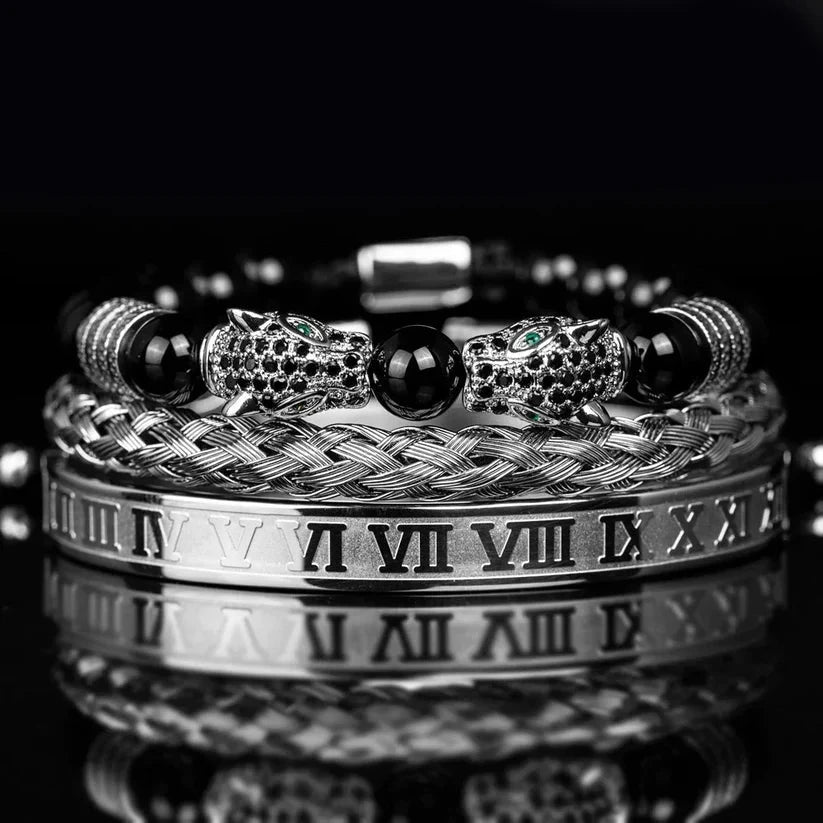 Men's Shiny Ármeths Bracelet Set Men's Shiny Ármeths Bracelet Set Blue Wolf Store 