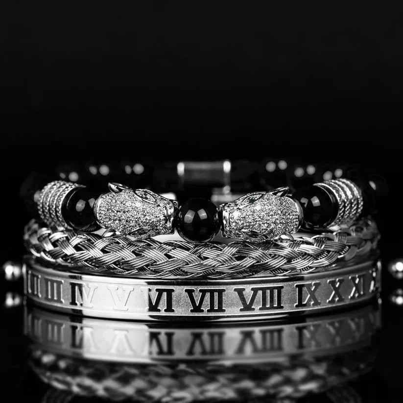 Men's Shiny Ármeths Bracelet Set Men's Shiny Ármeths Bracelet Set Blue Wolf Store 
