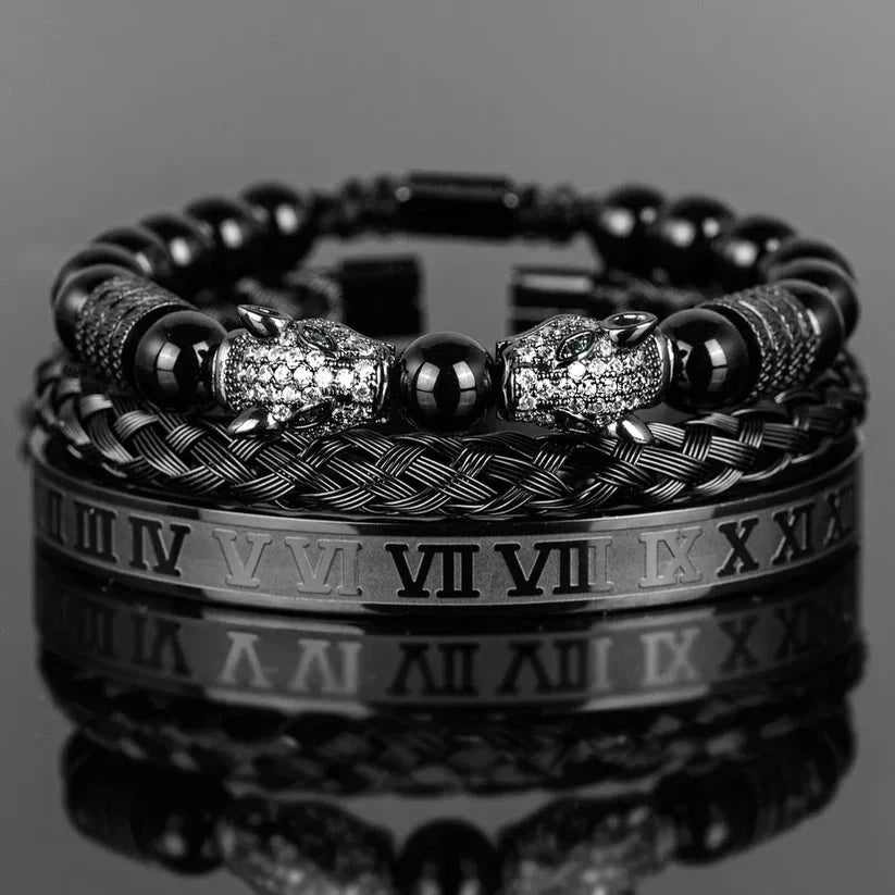 Men's Shiny Ármeths Bracelet Set Men's Shiny Ármeths Bracelet Set Blue Wolf Store 
