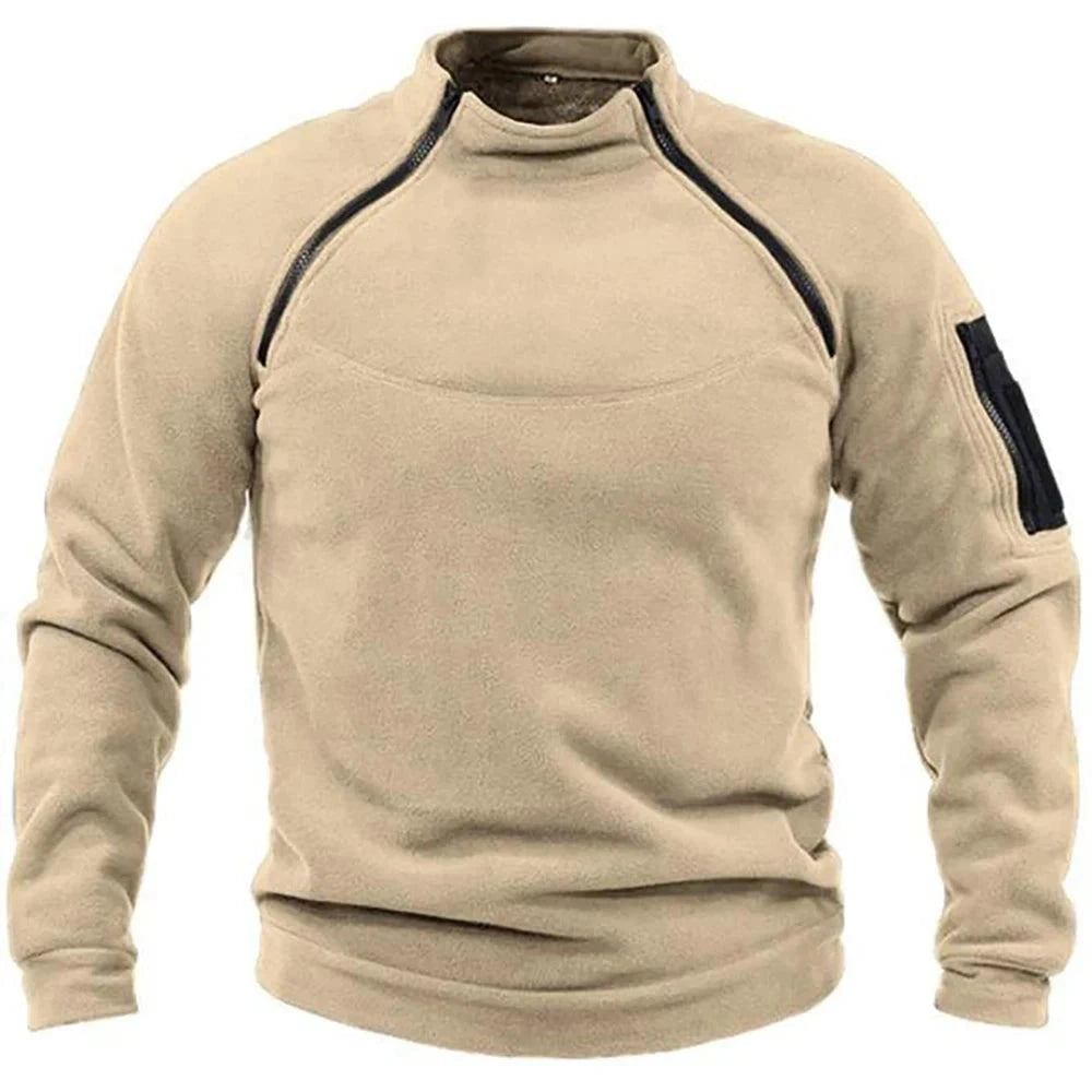 Men's Tactical Hoodies Military Outdoor Pullover Long Sleeve Zippers Pullove Fleece Windproof Thermal for Hiking Camping Army Blue Wolf Store 