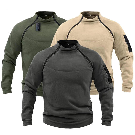 Men's Tactical Hoodies Military Outdoor Pullover Long Sleeve Zippers Pullove Fleece Windproof Thermal for Hiking Camping Army Blue Wolf Store 