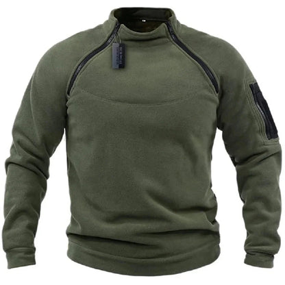 Men's Tactical Hoodies Military Outdoor Pullover Long Sleeve Zippers Pullove Fleece Windproof Thermal for Hiking Camping Army Blue Wolf Store 3XL army green 