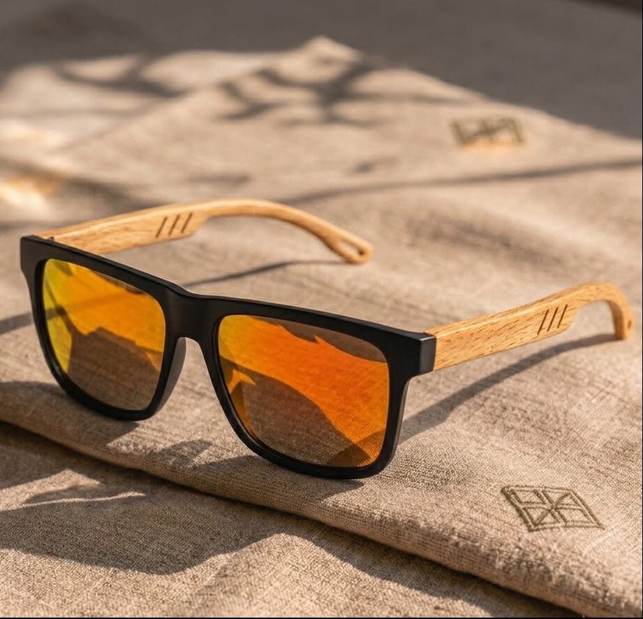 Men's UV400 Sunglasses (2-Piece Set) with Wood Grain Finish – Forestne Duo Men's UV400 Sunglasses (2-Piece Set) with Wood Grain Finish – Forestne Duo Blue Wolf Store 