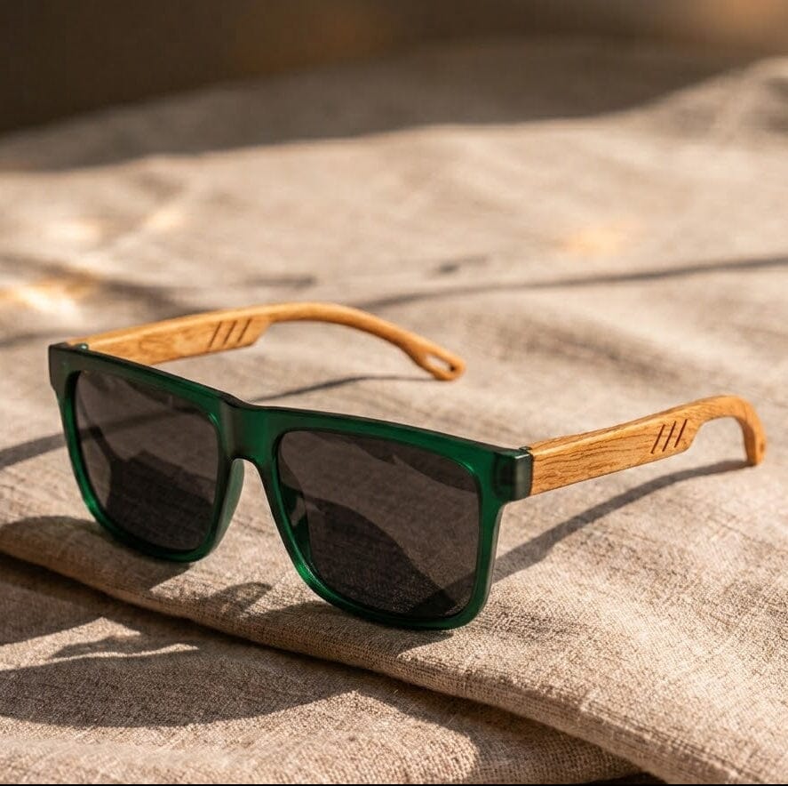 Men's UV400 Sunglasses (2-Piece Set) with Wood Grain Finish – Forestne Duo Men's UV400 Sunglasses (2-Piece Set) with Wood Grain Finish – Forestne Duo Blue Wolf Store 
