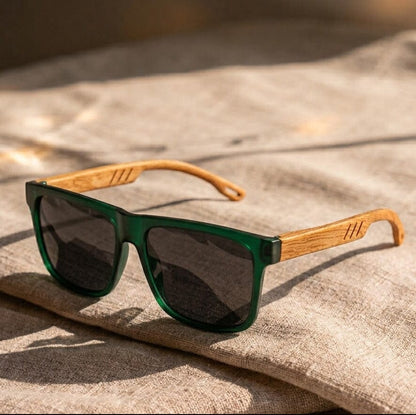 Men's UV400 Sunglasses (2-Piece Set) with Wood Grain Finish – Forestne Duo Men's UV400 Sunglasses (2-Piece Set) with Wood Grain Finish – Forestne Duo Blue Wolf Store 