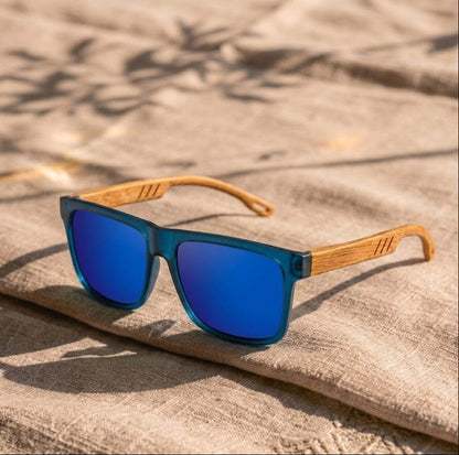 Men's UV400 Sunglasses (2-Piece Set) with Wood Grain Finish – Forestne Duo Men's UV400 Sunglasses (2-Piece Set) with Wood Grain Finish – Forestne Duo Blue Wolf Store 