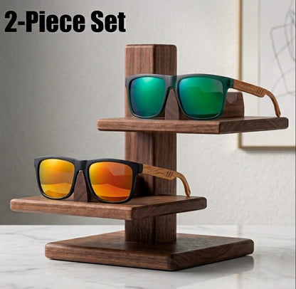 Men's UV400 Sunglasses (2-Piece Set) with Wood Grain Finish – Forestne Duo Men's UV400 Sunglasses (2-Piece Set) with Wood Grain Finish – Forestne Duo Blue Wolf Store PACK D 