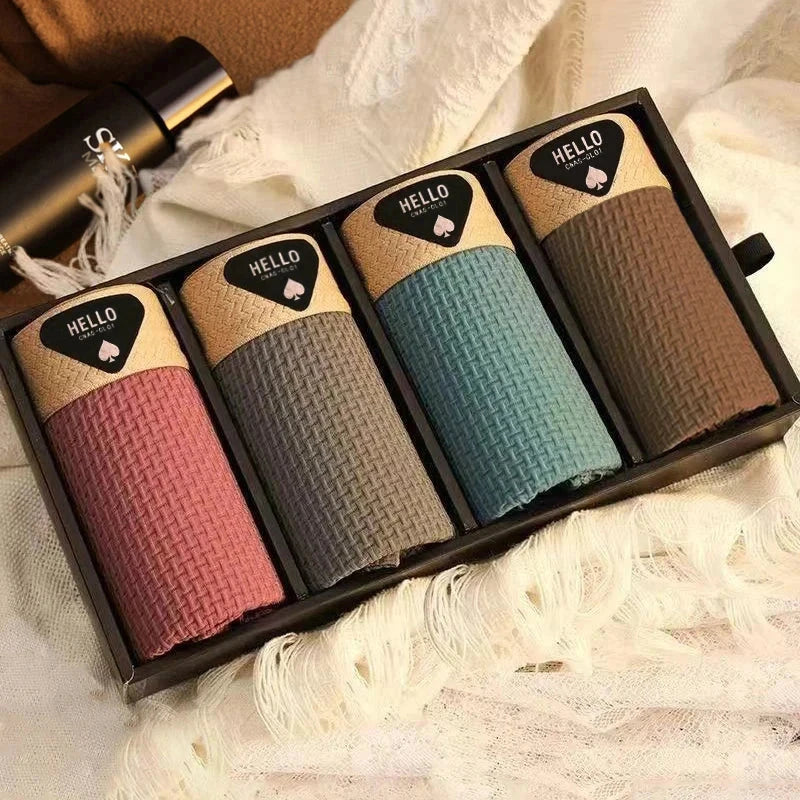 Monterro Comfort – Set of 4 Silk Boxer Briefs Blue Wolf Store 