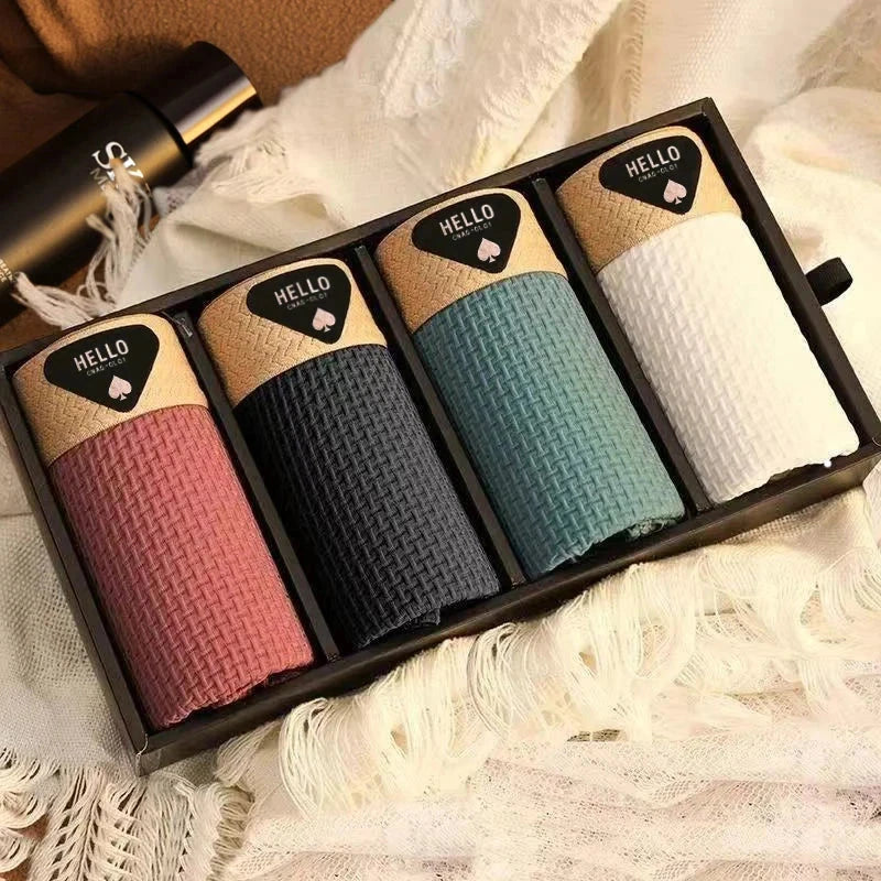 Monterro Comfort – Set of 4 Silk Boxer Briefs Blue Wolf Store 