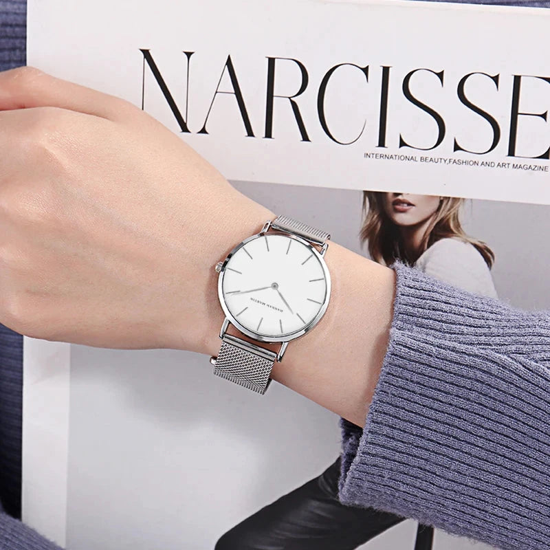 Movement imported from Japan Ladies Watch Brand Original Design Fashion Simple 3ATM Waterproof Quartz Wrist Watch Montre Femme Blue Wolf Store 