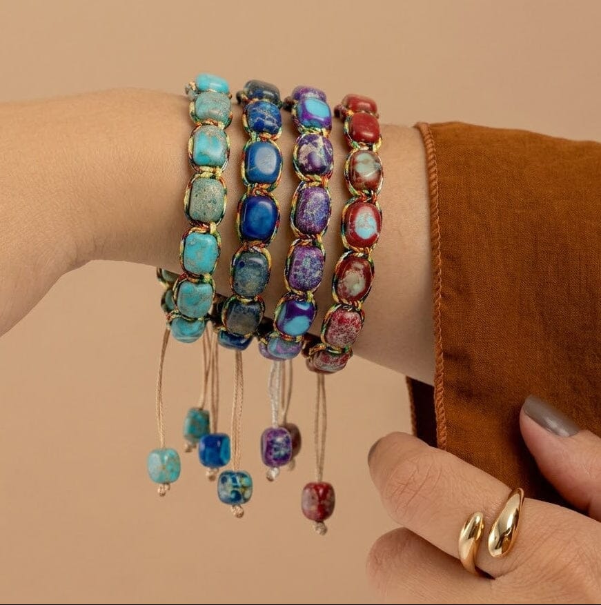 Mysticore – Set of 4 Handmade Stone Bracelets Mysticore – Set of 4 Handmade Stone Bracelets Blue Wolf Store 