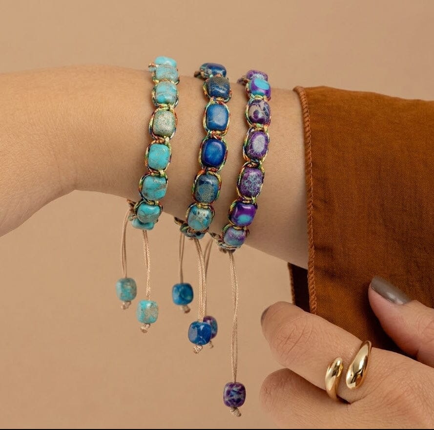 Mysticore – Set of 4 Handmade Stone Bracelets Mysticore – Set of 4 Handmade Stone Bracelets Blue Wolf Store 