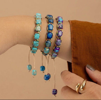Mysticore – Set of 4 Handmade Stone Bracelets Mysticore – Set of 4 Handmade Stone Bracelets Blue Wolf Store 