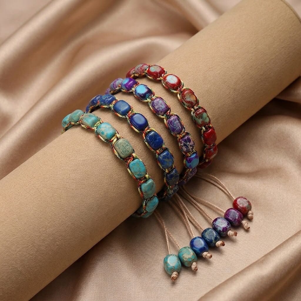 Mysticore – Set of 4 Handmade Stone Bracelets Mysticore – Set of 4 Handmade Stone Bracelets Blue Wolf Store 