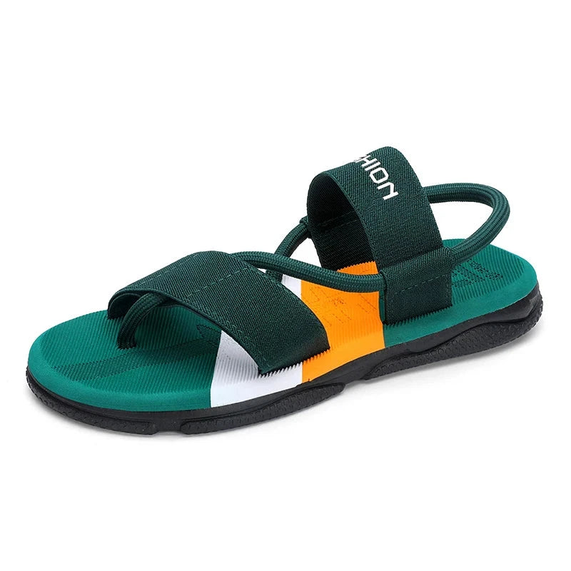 New Style Sandals For Men Men's Casual Slipper Beach Slip-on Wear-resistant Outdoor Sole Shoes Trendy All-match Male Footwear Blue Wolf Store green 39 