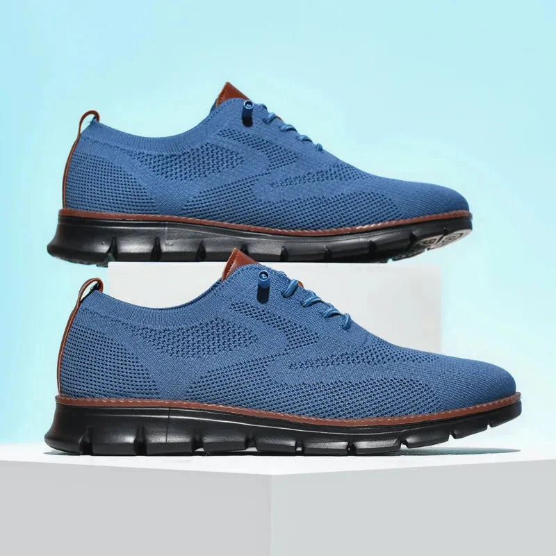 New Trendy Men Breathable Mesh Sneaker Lightweight Comfortable Casual Festival Man Loafers Shoes Fashion Running Men Sport Shoes Blue Wolf Store 