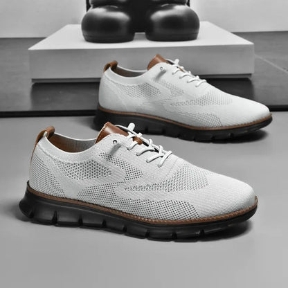 New Trendy Men Breathable Mesh Sneaker Lightweight Comfortable Casual Festival Man Loafers Shoes Fashion Running Men Sport Shoes Blue Wolf Store Light grey black 37 