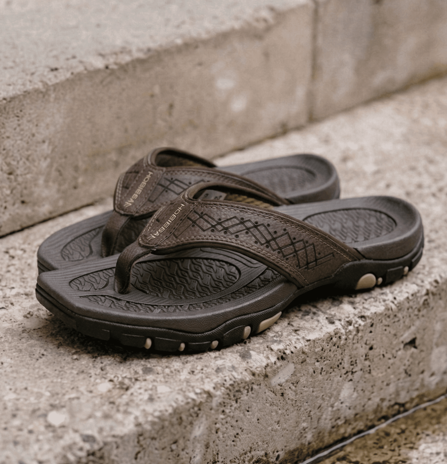 Nexvaron - Men's Leather Flip-Flops Nexvaron - Men's Leather Flip-Flops Blue Wolf Store 