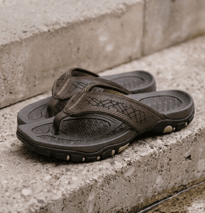 Nexvaron - Men's Leather Flip-Flops Nexvaron - Men's Leather Flip-Flops Blue Wolf Store 