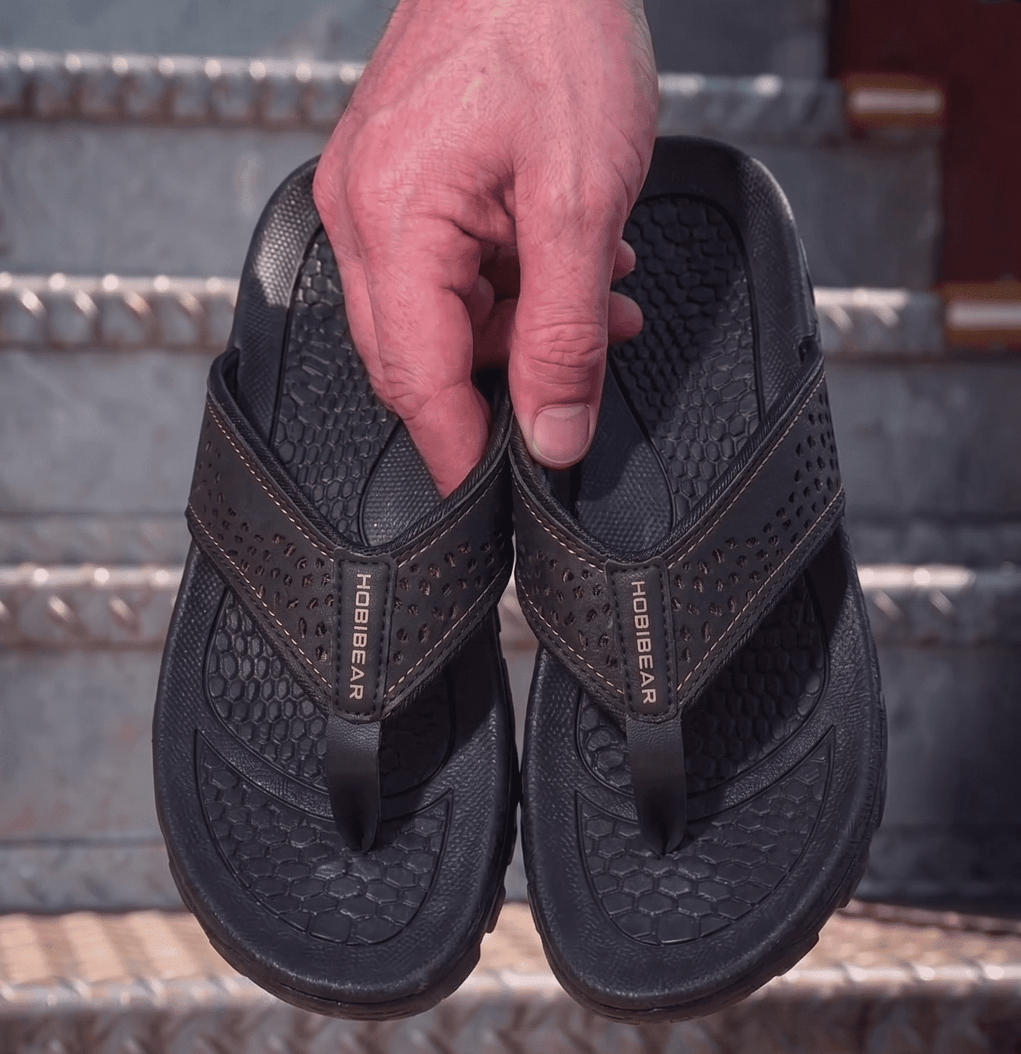 Nexvaron - Men's Leather Flip-Flops Nexvaron - Men's Leather Flip-Flops Blue Wolf Store 