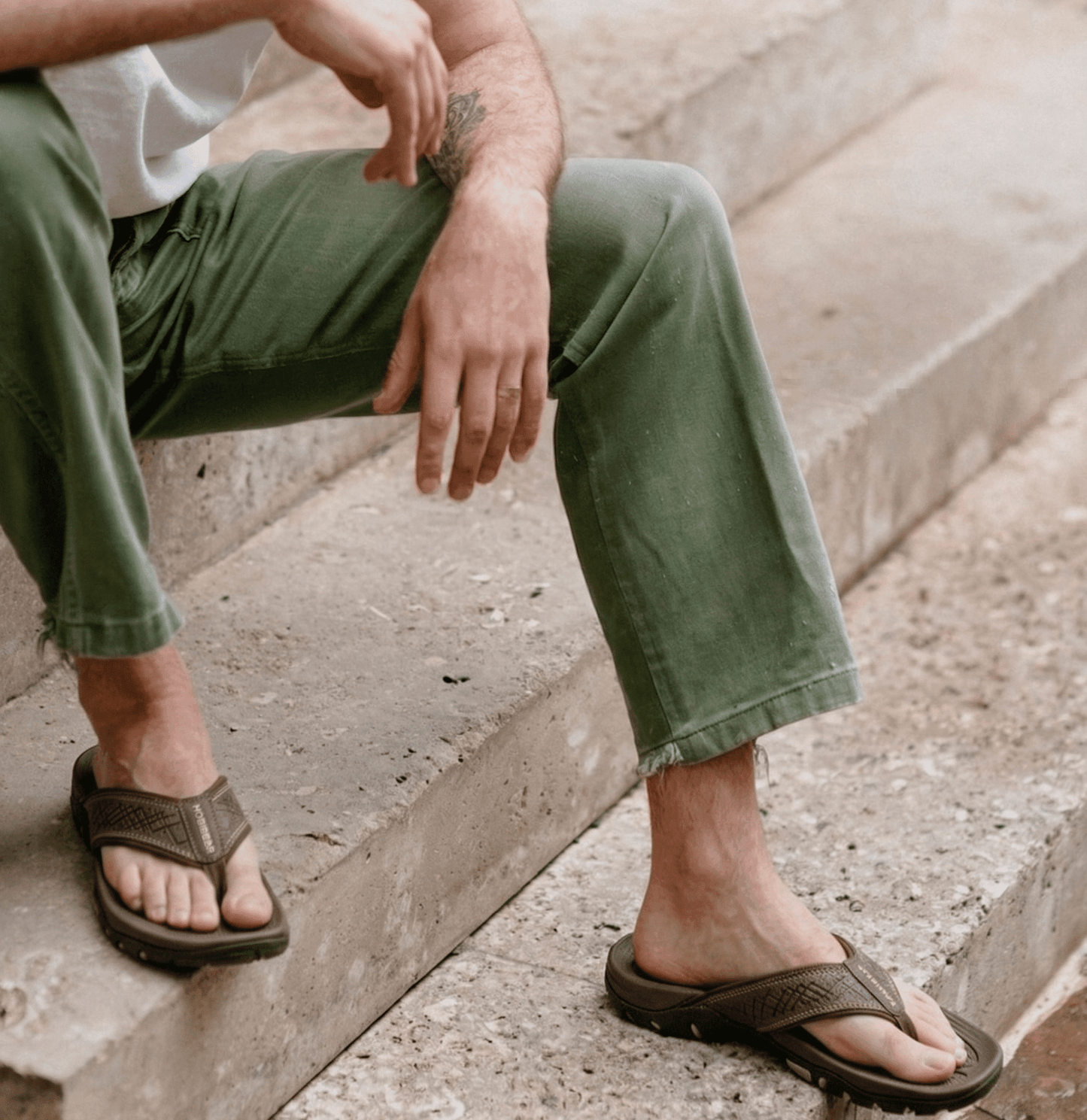 Nexvaron - Men's Leather Flip-Flops Nexvaron - Men's Leather Flip-Flops Blue Wolf Store 