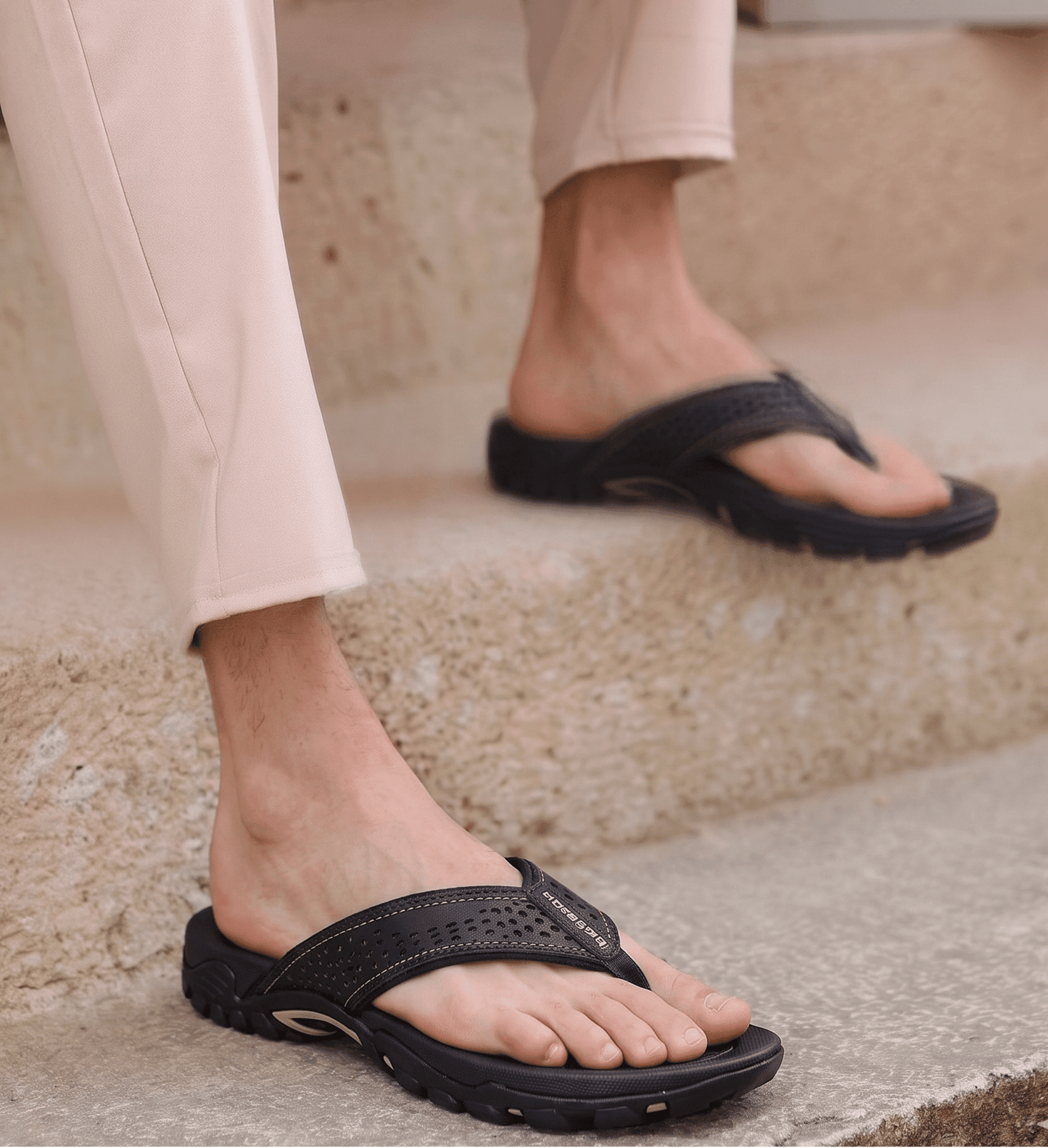 Nexvaron - Men's Leather Flip-Flops Nexvaron - Men's Leather Flip-Flops Blue Wolf Store 