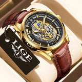 Leather Gold Balck