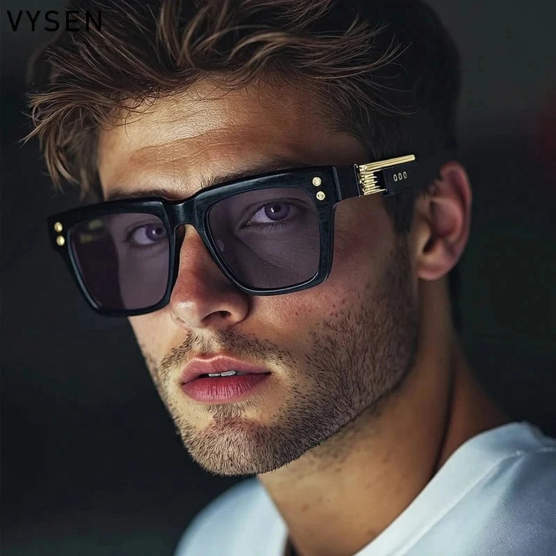 Oversized Classic Square Sunglasses Men 2025 Luxury Brand Design Vintage Trendy Rero Sun Glasses For Male Driving Eyewear UV400 Blue Wolf Store 