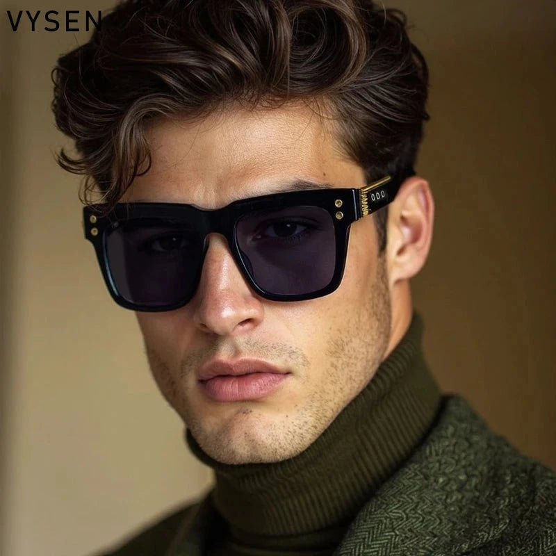 Oversized Classic Square Sunglasses Men 2025 Luxury Brand Design Vintage Trendy Rero Sun Glasses For Male Driving Eyewear UV400 Blue Wolf Store 