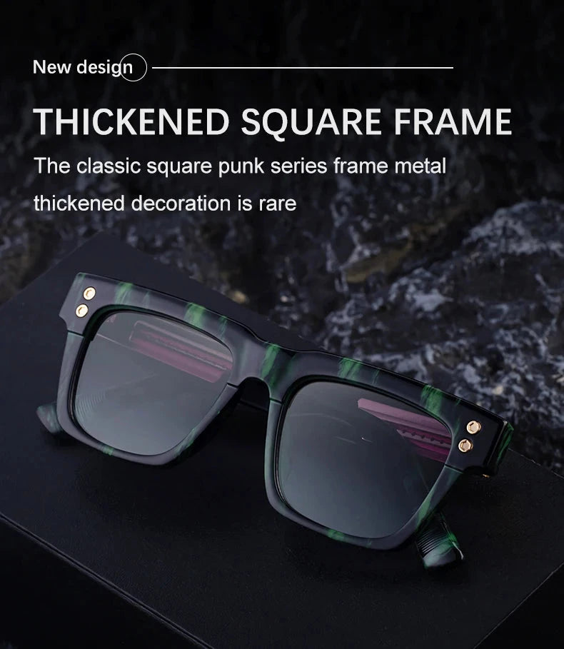Oversized Classic Square Sunglasses Men 2025 Luxury Brand Design Vintage Trendy Rero Sun Glasses For Male Driving Eyewear UV400 Blue Wolf Store 
