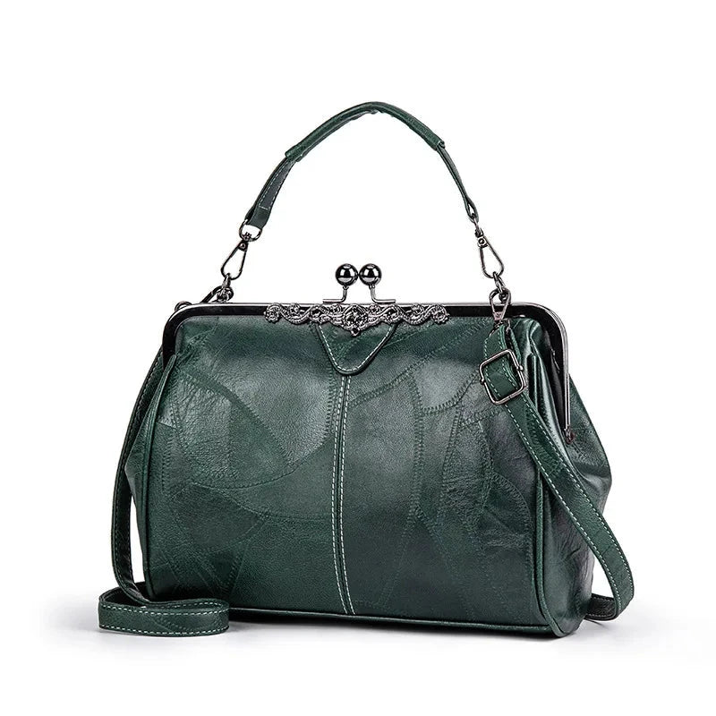 Paolla Vintage Leather Handbag Paolla Vintage Leather Handbag" Blue Wolf Store Green 