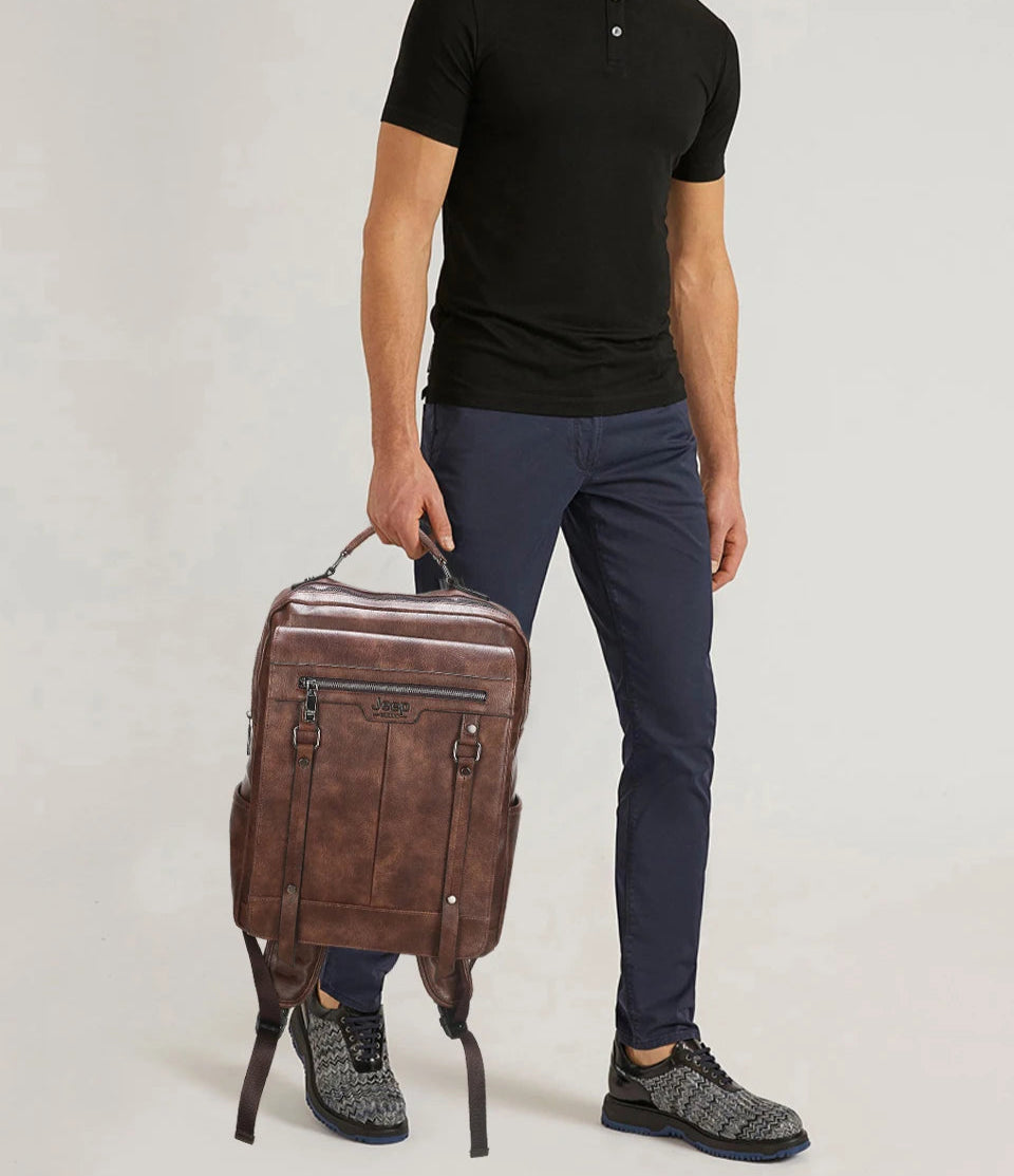 Premium Leather Backpack NomadTrail Premium Leather Backpack NomadTrail Blue Wolf Store