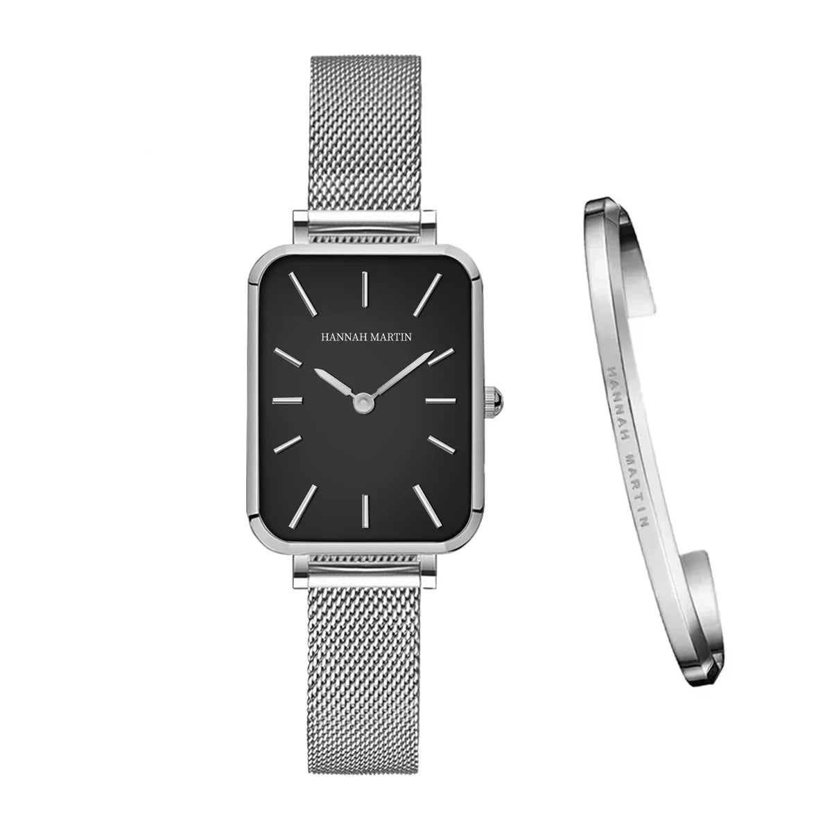 Rectangle Ultrathin Nordic Simple Style Japan Quartz Movement Fashion Stainless Steel Mesh Silvery Bracelet Belt Ladies Watches Blue Wolf Store 1241H-WYY-SZA-Y 