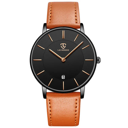 Refined Minimalist Men's Leather Wrist Watch Refined Minimalist Men's Leather Wrist Watch Blue Wolf Store 