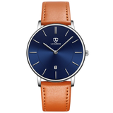 2Blue /Light Brown Leather/Silver