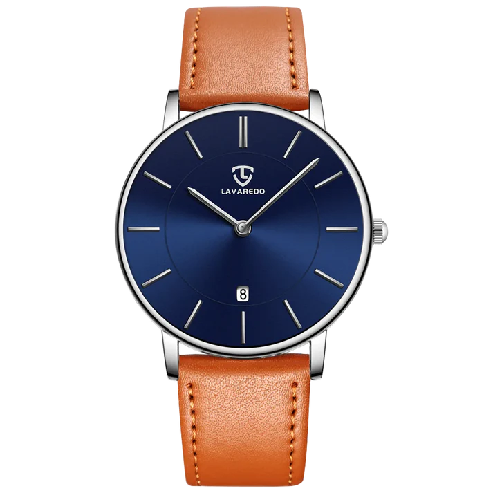 Refined Minimalist Men's Leather Wrist Watch Refined Minimalist Men's Leather Wrist Watch Blue Wolf Store 