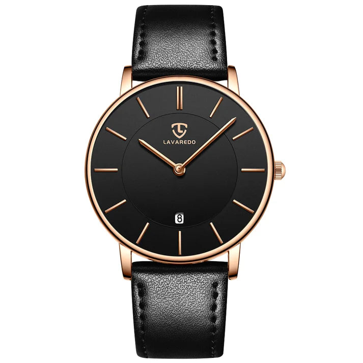 Refined Minimalist Men's Leather Wrist Watch Refined Minimalist Men's Leather Wrist Watch Blue Wolf Store 