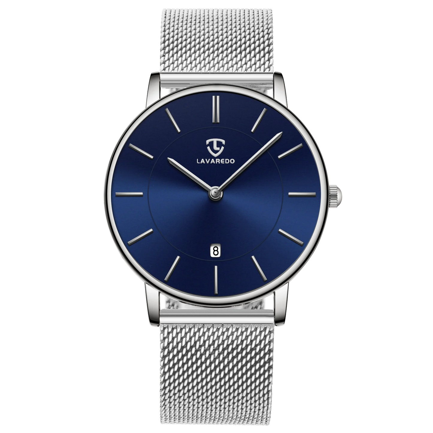 Refined Minimalist Men's Leather Wrist Watch Refined Minimalist Men's Leather Wrist Watch Blue Wolf Store Silver/Blue 