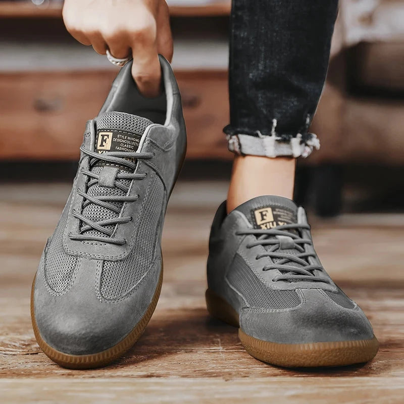 Renaro Solen – Casual Leather Sneakers Blue Wolf Store 