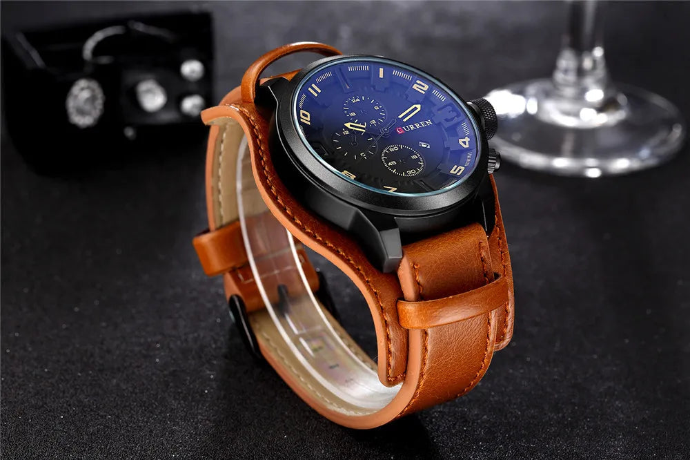 Sebastian Curren Leather Watch Sebastian Curren Leather Watch Blue Wolf Store 