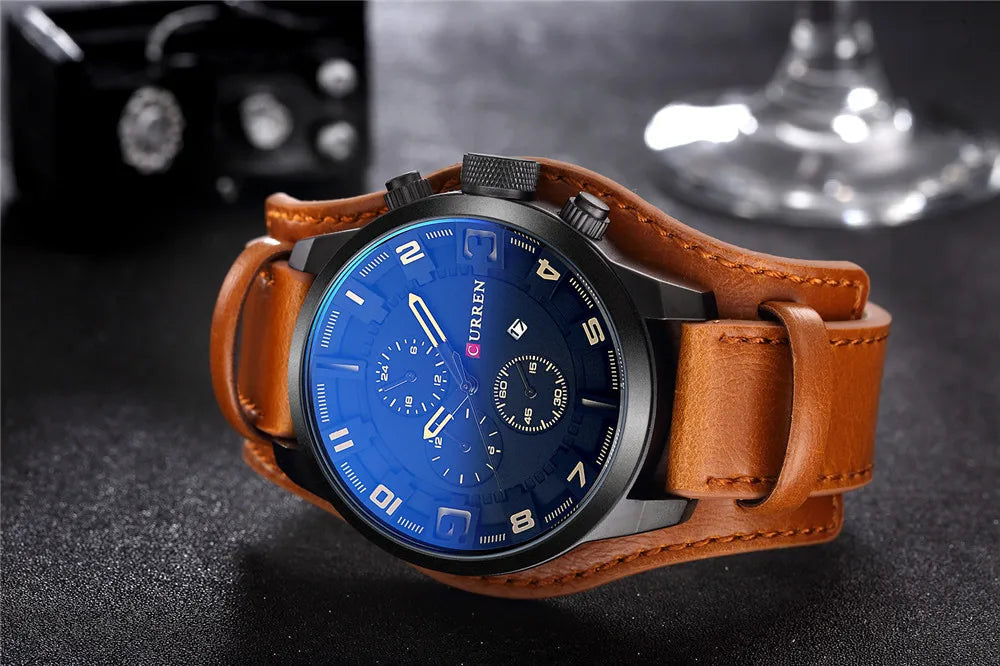 Sebastian Curren Leather Watch Sebastian Curren Leather Watch Blue Wolf Store 