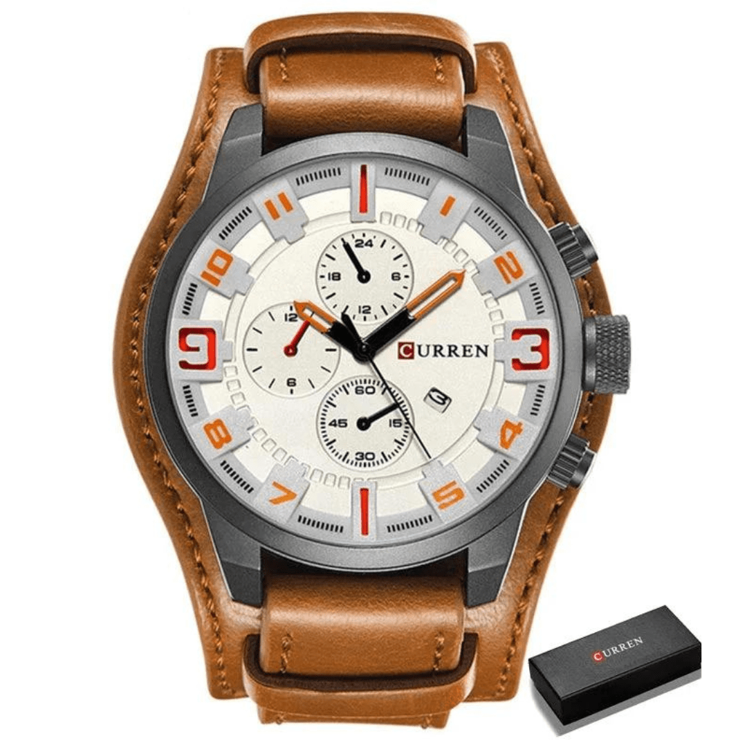 Sebastian Curren Leather Watch Sebastian Curren Leather Watch Blue Wolf Store White 