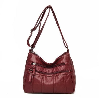 Serena Soft Leather Crossbody Bag Serena Soft Leather Crossbody Bag Blue Wolf Store Burgundy 