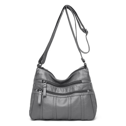 Serena Soft Leather Crossbody Bag Serena Soft Leather Crossbody Bag Blue Wolf Store Gray 