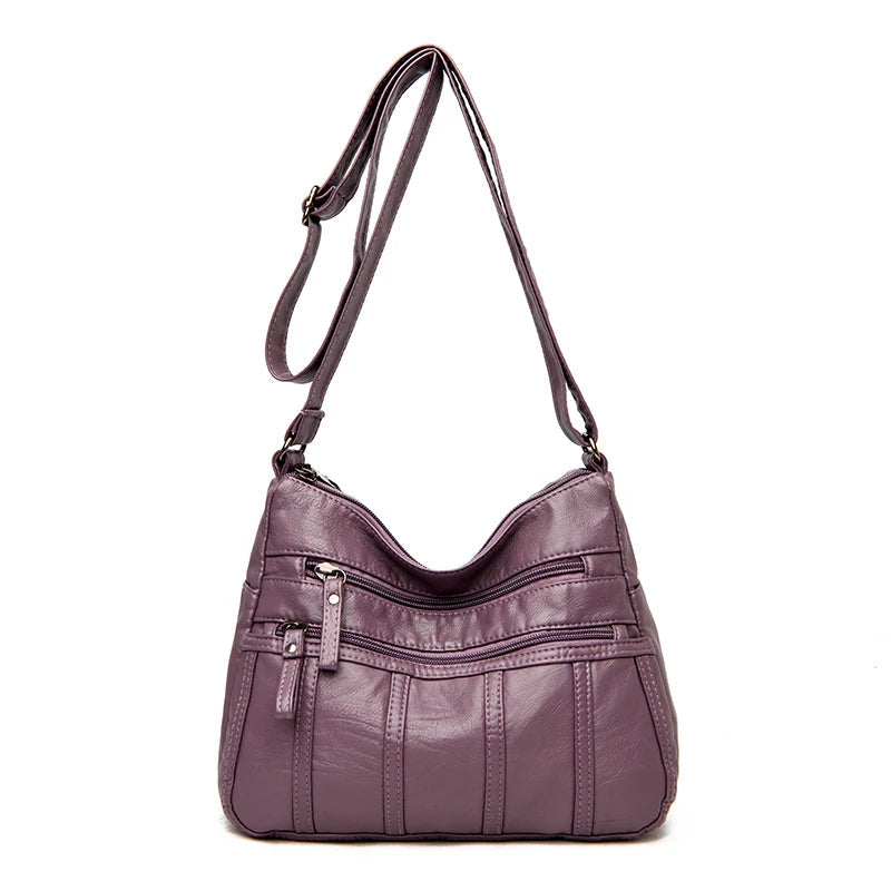 Serena Soft Leather Crossbody Bag Serena Soft Leather Crossbody Bag Blue Wolf Store Purple 