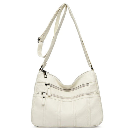 Serena Soft Leather Crossbody Bag Serena Soft Leather Crossbody Bag Blue Wolf Store white 