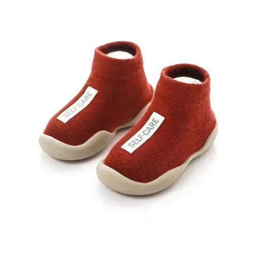 SoftStride Non-Slip Baby Sock Shoes SoftStride Non-Slip Baby Sock Shoes Blue Wolf Store Red 0-6 Months 