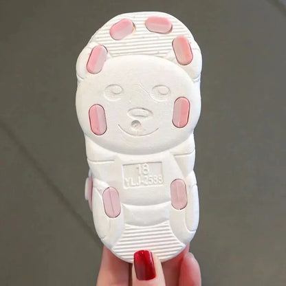 Solid Bow Children's Summer Shoes Cute PVC Beach Non Slip Sandals For Baby Girls Footwear Soft Infant Kids Fashion Sandals Blue Wolf Store 