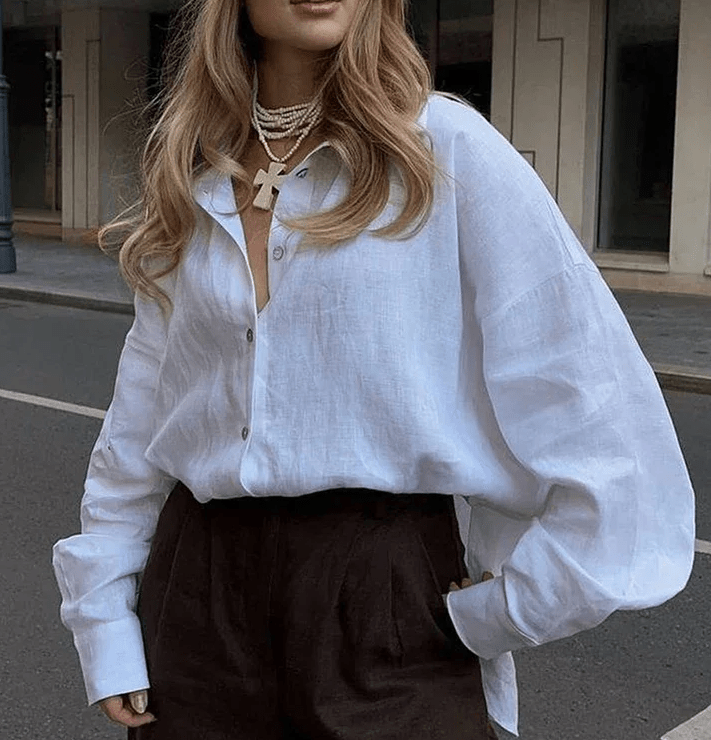 Stella Luman Women's Oversized Shirt Stella Luman Women's Oversized Shirt Blue Wolf Store 