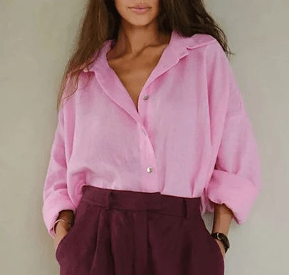 Stella Luman Women's Oversized Shirt Stella Luman Women's Oversized Shirt Blue Wolf Store 